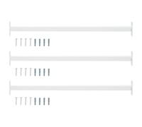vidaXL Barra de Seguridad Ajustable para Ventanas 3 pcs Acero, Barra de Seguridad Rectangular, Ajustable en Largo, Fuerte Protector de Ventana, Ideal para casa, Uso Interior y Exterior