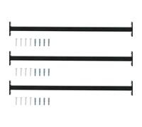vidaXL Barra de seguridad ajustable para ventanas 3 uds. 710 -1200 mm