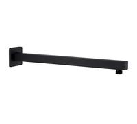 vidaXL Barra de soporte ducha cuadrada acero inox 201 negro 40 cm