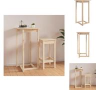 vidaXL Barra/Mesa alta de 60x60x110 cm, fabricada en madera maciza de pino - Mesas de comedor