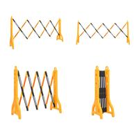 vidaXL Barrera de tráfico plegable, amarillo y , 250x38x96 cm - Barrera de tráfico - Barreras de tráfico - Barrera de tráfico plegable - Barreras de tráfico plegables