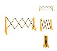 vidaXL Barrera de tráfico plegable, amarillo y , 250x38x96 cm - Señales de tráfico