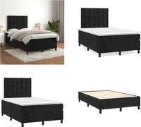 vidaXL Base de cama con somier y colchón, color , 120x200 cm, tapizado en terciopelo - Base de cama con somier - Camas con somier - Cama - Muebles de dormitorio