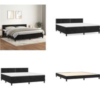 vidaXL Base de cama con somier y colchón, color , 200x200 cm, tapizado en terciopelo - Base de cama con somier - Camas con somier - Cama - Muebles de dormitorio