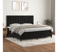 vidaXL Base de cama con somier y colchón, color , 200x200 cm, tapizado en terciopelo - Base de cama con somier - Camas con somier - Cama - Muebles de dormitorio