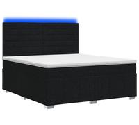 vidaXL: Base de cama con somier y colchón LED, color , 140 x 190 cm, tapizada en tela