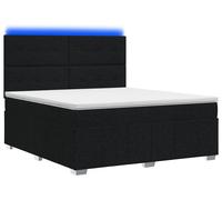 vidaXL: Base de cama con somier y colchón LED, color , 140 x 190 cm, tapizada en tela