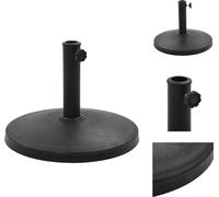 vidaXL Base para parasol redonda, 10 kg, negra, de poliharz - Soporte para parasol