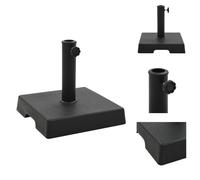 vidaXL Base para sombrilla cuadrada, 8 kg, negra, de poliharz - Soporte para sombrilla