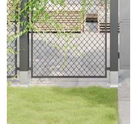 vidaXL Bases para postes cuadradas 4 uds. Plata 91x91 mm
