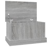 vidaXL Baúl de almacenaje madera contrachapada Gris Sonoma 50x30x28 cm