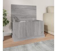 vidaXL Baúl almacenaje Madera contrachapada Gris Sonoma 70x40x38 cm, Caja de almacenaje, Cofre de Herramientas, arcón de almacenaje