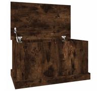 vidaXL Baúl almacenaje madera contrachapada roble ahumado 70x40x38 cm