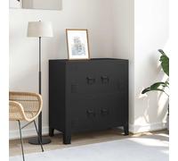 vidaXL Mueble Indutrial con 4 Puertas Mueble Despacho Oficina Armario Malla Cajones Compartimentos Almacenamiento Organizador de Acero Negro