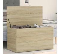 vidaXL Baúl de almacenaje madera contrachapada color roble 84x42x46cm