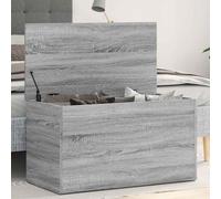 vidaXL Baúl de almacenaje madera contrachapada gris Sonoma 84x42x46 cm