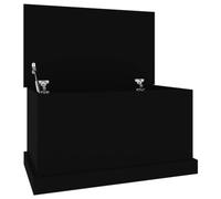 vidaXL Baúl de almacenaje en madera contrachapada negro 70x40x38 cm