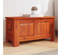 vidaXL Baúl de almacenamiento con tapa madera maciza de acacia marrón