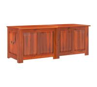 vidaXL Baúl de almacenamiento con tapa, mesita de centro, madera maciza de acacia, marrón