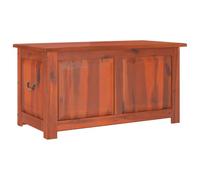 vidaXL Baúl de almacenaje mesita de centro con tapa, madera maciza de acacia Marrón