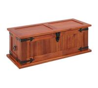 vidaXL Baúl de almacenamiento de madera maciza de acacia 60x25x22 cm