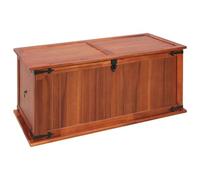 vidaXL Baúl de almacenamiento de madera maciza de acacia 79x34x32 cm