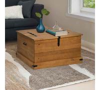 vidaXL Baúl de almacenamiento HALDEN 91x91x47 cm madera maciza