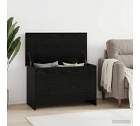 vidaXL Baúl de almacenamiento Roble Negro 80 x 40 x 50 cm