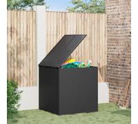 vidaXL Baúl de cojines para jardín de ratán PE 100x97,5x104 cm en color Marrón/Negro/Gris | acolchados duraderos para sofás de jardín terraza exterior