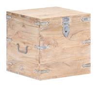 vidaXL Baúl de madera maciza de acacia 40x40x40 cm