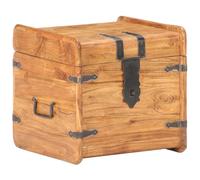 vidaXL Baúl de madera maciza de acacia 40x40x40 cm