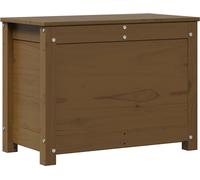 vidaXL Baúl de madera maciza de pino, color miel, 60x32x45,5 cm