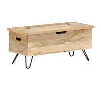 vidaXL Baúl madera maciza de mango 90x40x45 cm