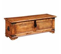 vidaXL Baúl de almacenamiento de madera de mango rugosa