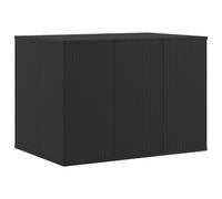 vidaXL Baúl para cojines de jardín ratán PE negro 145x100x103 cm
