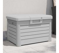 vidaXL Baúl para cojines polipropileno gris 73x50,5x46,5 cm