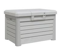 vidaXL Baúl para cojines Polipropileno 73x50,5x46,5 cm Gris