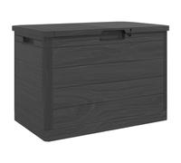 vidaXL Baúl para cojines de jardín – Contenedor de polipropileno gris antracita 77,5x44,5x53 cm