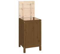 vidaXL Baúl para colada madera maciza pino marrón miel 44x44x76 cm