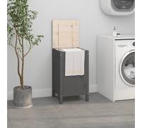 vidaXL Baúl para la colada madera maciza de pino gris 44x44x76 cm