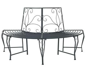 vidaXL Baumbank, 4 plazas, 160 x 80 x 89 cm, acero, color gris plateado