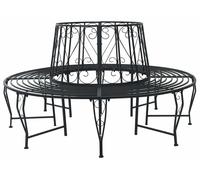 vidaXL Baumbank, diámetro 160 cm, altura 89 cm, acero, color , forma redonda