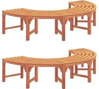 vidaXL Baumbank, sofá de 8 plazas, 2 unidades, 160 x 80 x 45 cm, color natural