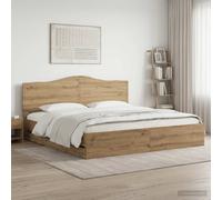 vidaXL Bed Frame with Storage and Headboard Artisan Oak 180 x 200 cm