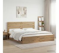 vidaXL Bed Frame with Storage and Headboard Artisan Oak 180 x 200 cm