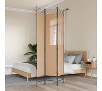 vidaXL Biombo de 3 Paneles Beige 120 x 220 cm Tela