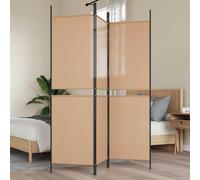 vidaXL Biombo de 3 Paneles Beige 150 x 180 cm Tela