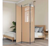 vidaXL Biombo de 3 Paneles Beige 150 x 200 cm Tela