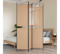 vidaXL Biombo de 3 Paneles Beige 150 x 200 cm Tela