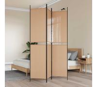 vidaXL Biombo de 3 Paneles Beige 150 x 220 cm Tela